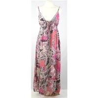 bnwt next size 10 pink mulberry white floral sleeveless dress