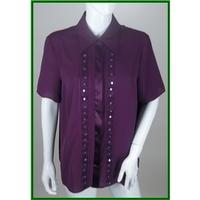 bnwt marks and spncer the classic collection size 16 purple blouse