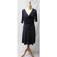 BNWT Monsoon Size 12 Navy Striped Knee Length Dress RRP £55. Monsoon - Size: 12 - Blue - Knee length dress