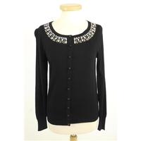 BNWT Marks and Spencer Size 8 Black Embellished Neckline Soft and Luxurious Cardigan