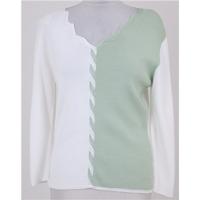BNWT Roman Originals, size S white & mint green jumper
