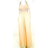 BNWT AX Paris, size 10 peach halter-neck dress