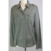 BNWT Mexx size 16 khaki green cotton blouse