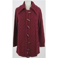 BNWT Isle, size M burgundy cable knit cardigan