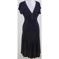 BNWT Papaya, size 12 navy and bronze knitted dress