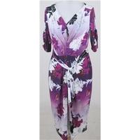 BNWT M&S, size 12 purple & white patterned dress
