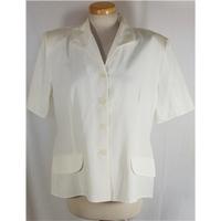bnwt rebecca sheldon new look size 16 off white light weight jacketshi ...