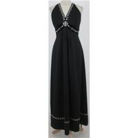bnwt debut size 14 black full length evening dress
