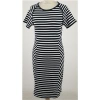 bnwt french connection size 12 black white striped dress