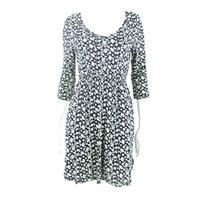 BNWT Fat Face Size 12 Navy Blue And White Floral Dress