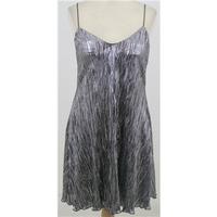 bnwt dolly and dannys fashion lounge size 10 silver crinkle dress