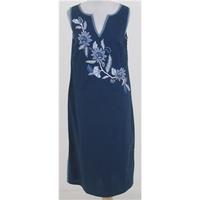 BNWT East Size 12 blue embroidered summer dress