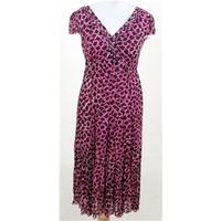 bnwt per una size 12r pink black patterned dress