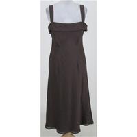 bnwt minuet size 14 brown linen mix sleeveless dress