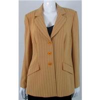 BNWT Viyella Size 16 Beige And Pale Pink Pin Striped Wool Blend Suit Jacket