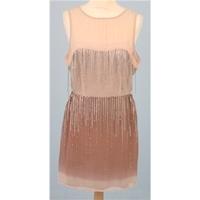 bnwt river island size m beige embellished summer dress