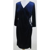 BNWT M&Co Size:16 midnight blue velvet beaded dress