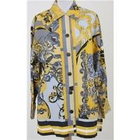 BNWT M&S, size 12 yellow & grey patterned long sleeved shirt