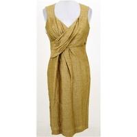 BNWT: Alexon: Size 10: Gold linen mix sleeveless dress