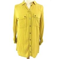 bnwt ms marks spencer size 8 yellow long sleeved shirt