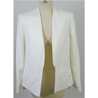 BNWT Limited Collection Jacquard Panel White Blazer Size 12