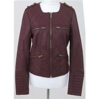 BNWT Limited Edition, size 8 claret leather look jacket