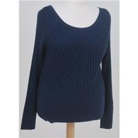 bnwt viyella size xl blue wool jumper