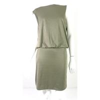 BNWT River Island Size 18 Khaki Dropped Waist Bodycon Dress with Scoop Back and Studded Panel Detail Across Back
