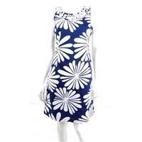 bnwt roman size 10 blue white floral print dress