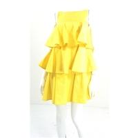 BNWT ZARA Basic Size S Canary Yellow Ruffle Dress