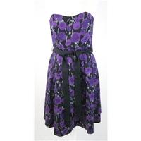 BNWT Apricot - Size 10 - Purple Black & Grey - Strapless Dress