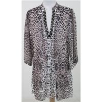 BNWT M&S Size: 14 Leopard Print Sheer Beach Cover-up