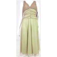 BNWT JS Boutique Size 14 Taupe And Melon Green Dress