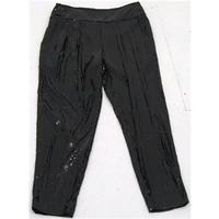 BNWT, South, size 10, black sequined trousers