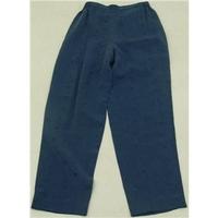 BNWT Country Casuals, size S blue silk feel trousers