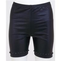BNWT Evil Twin, size S black studded wet look shorts