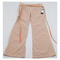 BNWT Mauro Taliani, size 12 pale peach wrap trousers