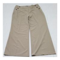 BNWT M&Co, size 16 camel wide leg trousers