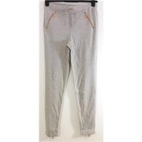 BNWT RXTR Size S Grey Marl Casual Jersey Crop Pants with Bronze tone hardware