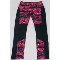 BNWT Minkpink, size S black, pink & purple patterned leggings
