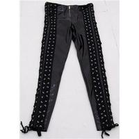 bnwt asos size 10 black pvc trousers