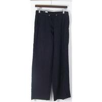 BNWT Marks & Spencer Collection Black Casual Wide Leg Trousers UK Size 8 Medium / Leg Length 30\