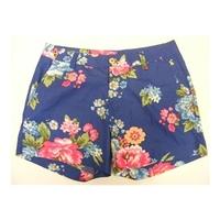 BNWT Joules, size 10 blue & pink floral cotton shorts
