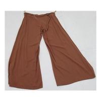bnwt new look size 16 brown wide legged trousers
