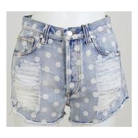 BNWT Minkpink, size S blue & white spotty shorts