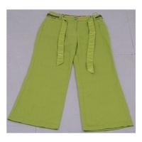 BNWT Per Una, 12/R green linen trousers