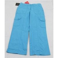 BNWT Savoir size 6 bright blue cotton cargo trousers