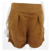 bnwt bik bok size l tan suede shorts