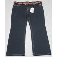 BNWT Per Una size 18S dark blue bootleg jeans with belt