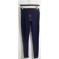 BNWT Marks & Spencer Collection Dark Blue Stretch Leggins UK Size 8 Medium